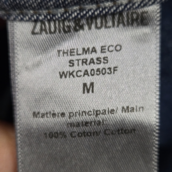 Zadig Voltaire Thelma Western Denim Shirt Size Medium - Picture 11 of 12